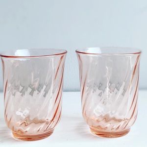 Arcoroc Vintage Pink Depression Rosaline Glass